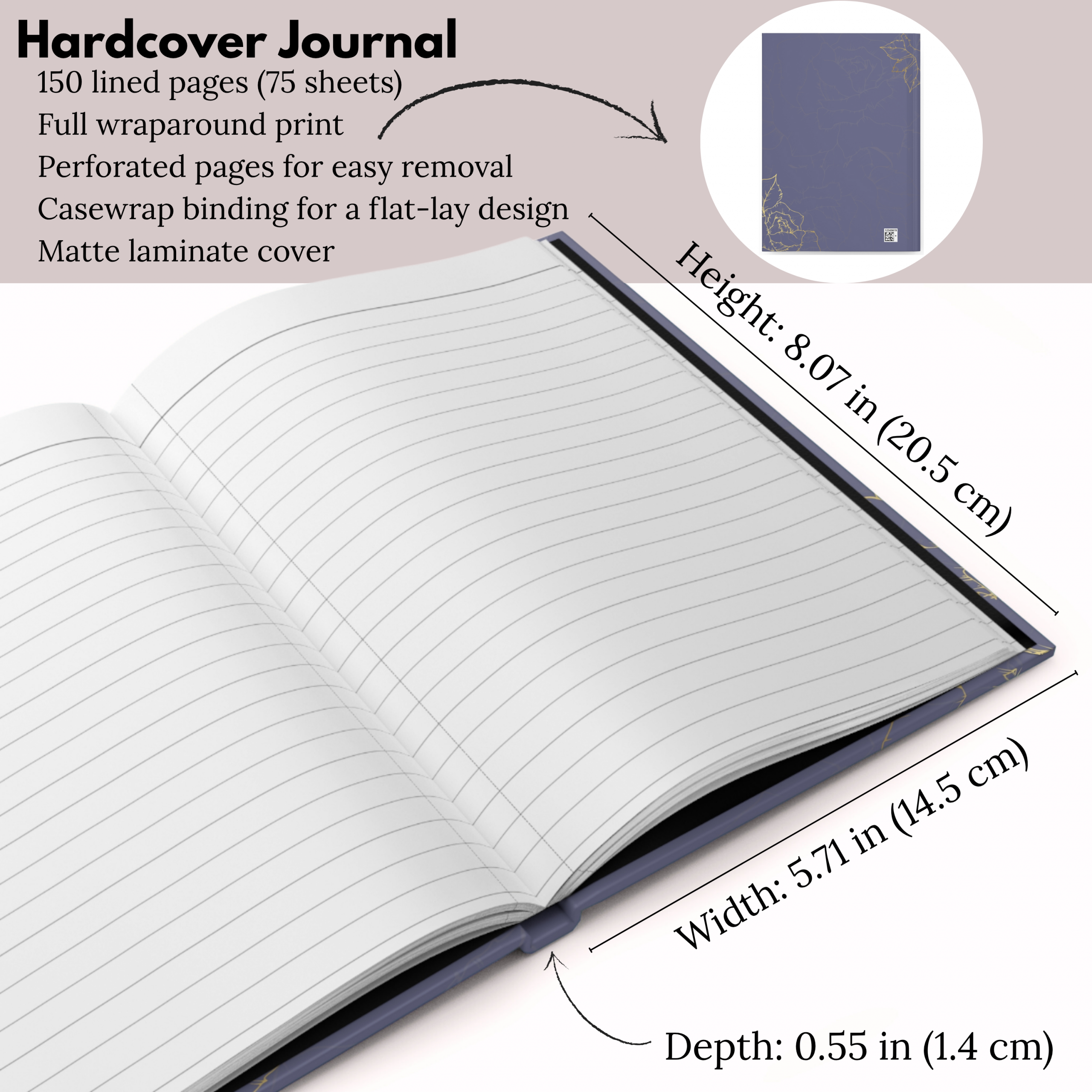 Personalized Floral Relationship Journal with Monogram – Spiral & Hardcover - Image 12