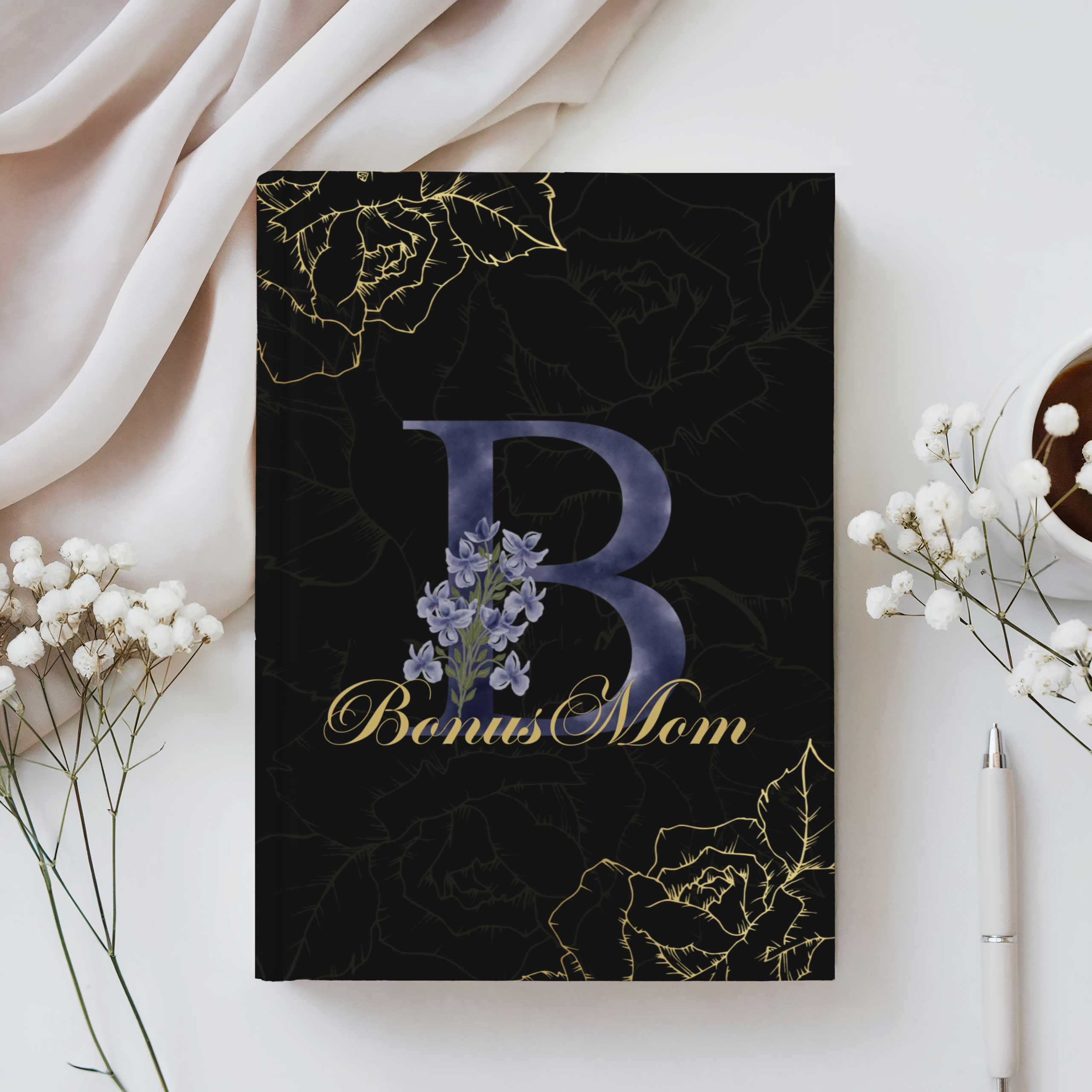 Floral monogram relationship journal available in multiple colors, thoughtful journal gift for wife, mom, sister, best friend, aunt, or daughter