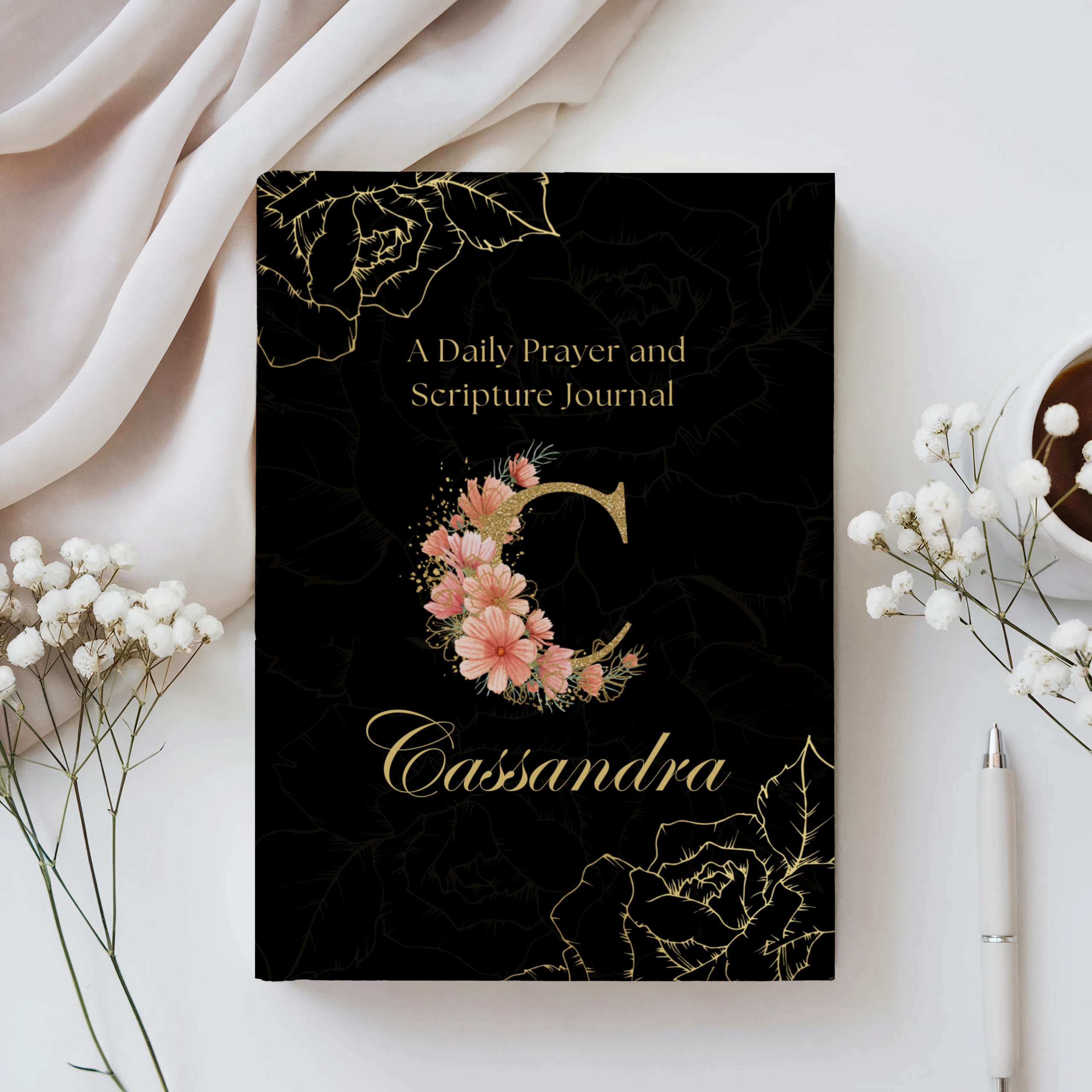 Personalized Daily Prayer, Reflection & Scripture Journal (Hardcover – Custom Interior Edition)