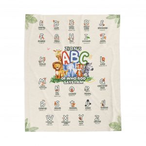 Personalized ABC Identity Blanket — A Christian Children’s Blanket of Who God Says I Am